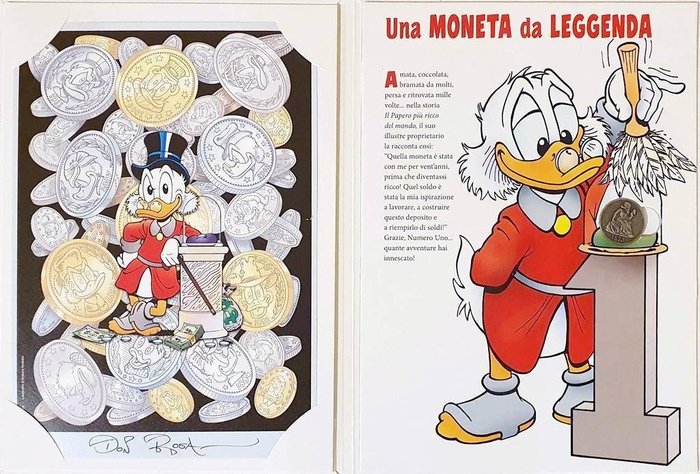Don Rosa - 1 Offset Print - Uncle Scrooge - Uncle Scrooge - Seine Nummer EINS - La Numero Uno di Paperon de' Paperoni - handsigniert von Don - 2023