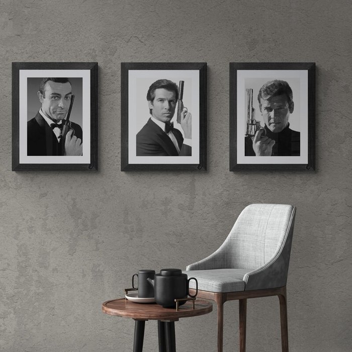 Boriani - 3 x James Bond portrait, Oil iperealistic limited edition 3/5
