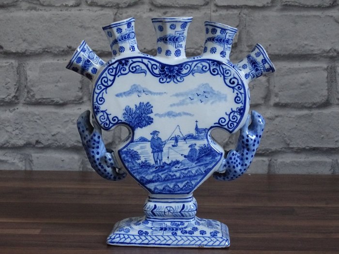 Delft, Plateelbakkerij - Vaso, 21 cm - Ceramica
