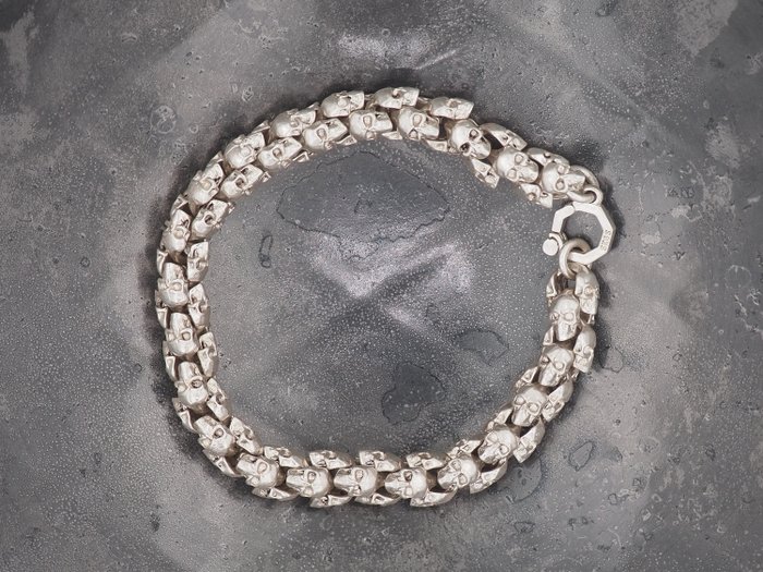 共濟會鶴/Craino 頭骨紀念品 Mori 連結、Vanitas 和宗教珠寶 - 手鈪