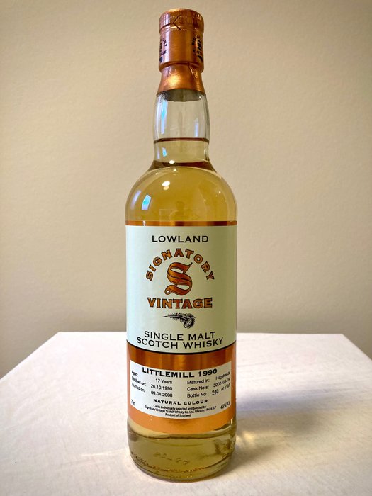 Littlemill 1990 17 years old - Cask nos. 3002+03+04 - Signatory Vintage  - b. 2008  - 70cl
