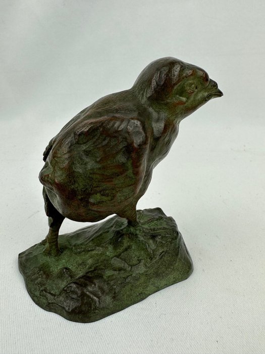 Charles Gremion (XIX / XX) - Sculpture, "Oisillon" - 12 cm - Bronze patiné