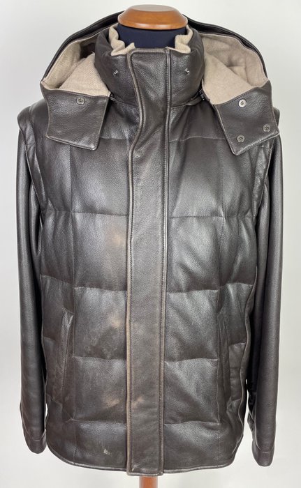 Loro Piana - Leather Down Cashmere detachable Giacca di pelle, Montgomery