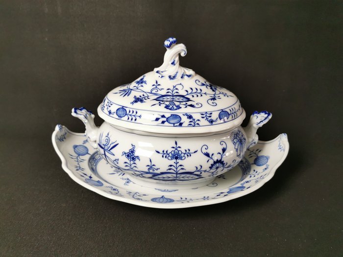 Meissen - 深底蓋碗 - 瓷器, 藍洋蔥 - 碗/湯鍋 - 1. Wahl