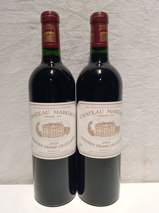 2003 Chateau Margaux - Bordeaux 1er Grand Cru Classé - 2 Bottles (0.75L)