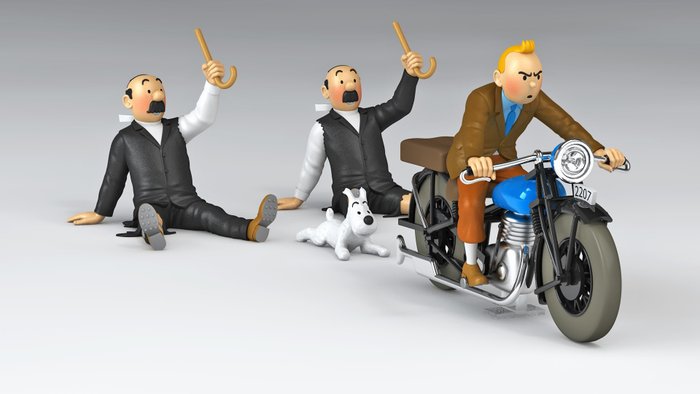 Moulinsart / Hachette - Tintin - Voiture 1/24 - La moto de Tintin - le Sceptre d'Ottokar