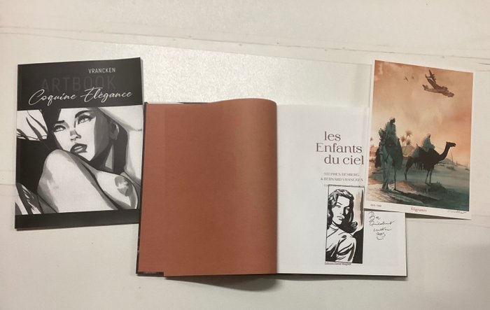 Les Enfants du Ciel + Artbook Coquine Élégance + Dédicace + ex-libris - C + B - 2 Album - 2021/2023