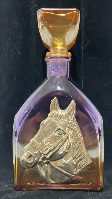 Bottiglia (1) - vetro colorato e argento