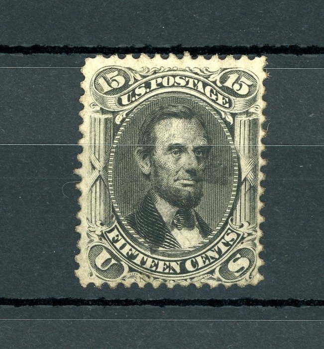 Verenigde Staten van Amerika 1863/1866 – Lincoln 15cts zwart nieuw – Yvert n°28