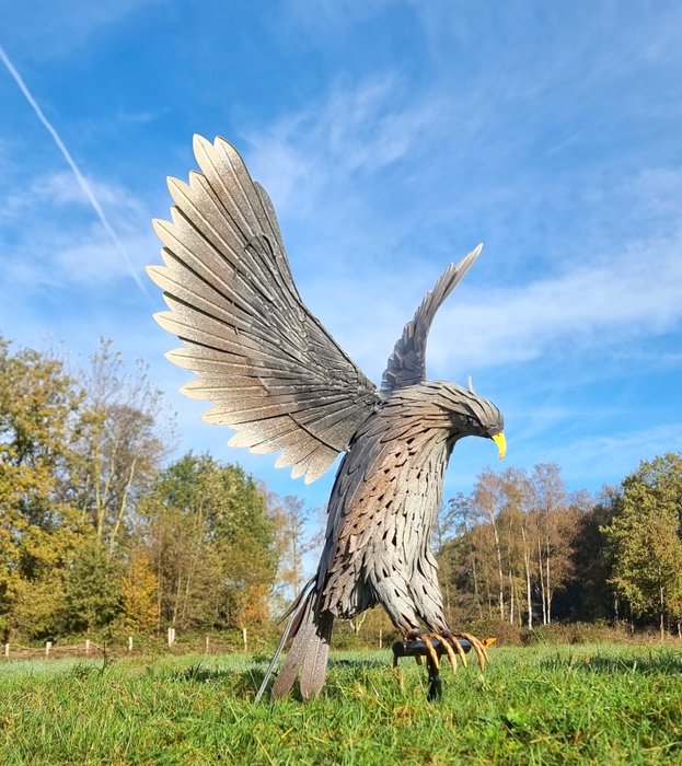 雕像 - Jagende roofvogel xl - 金属