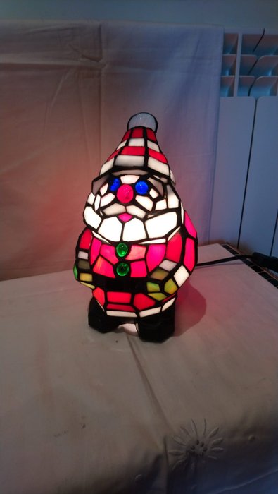 tiffany style - Tafellamp met beeldje (1) - Kristal