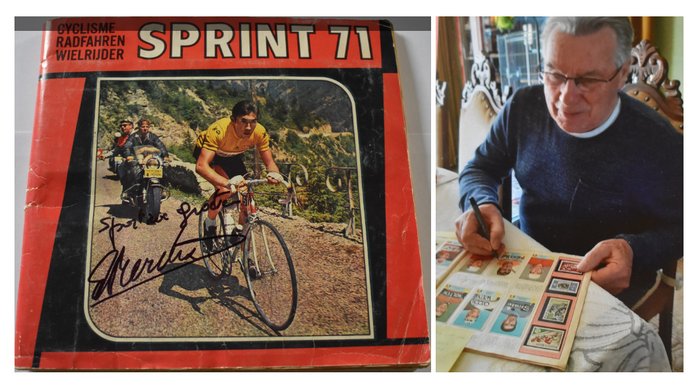 Panini - Sprint 71 - Album completo firmato da Eddy Merckx/Lucien van Impe/Rik van Looy