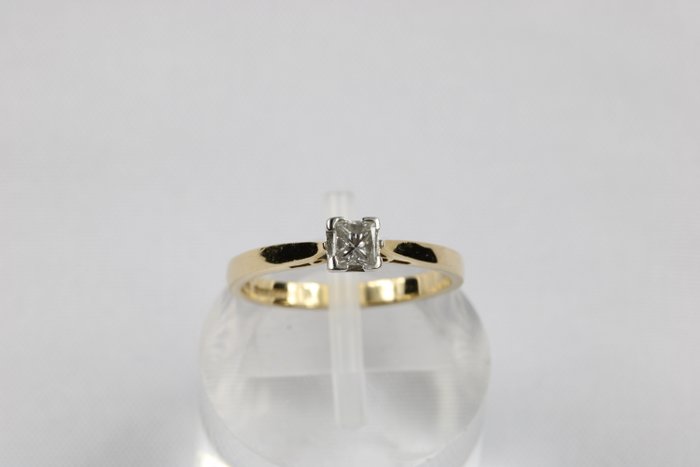 14 karat Gull - Ring - 0.25 ct Diamant