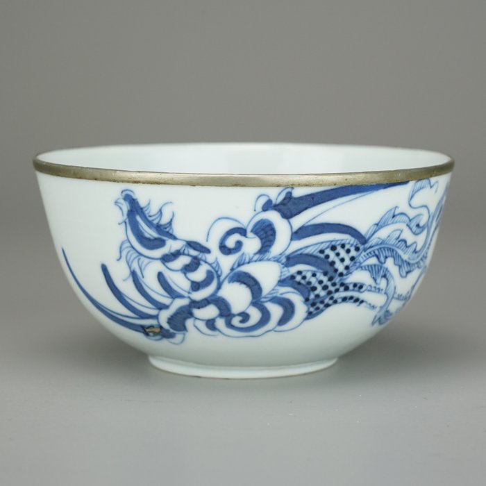 *Bleu de Hue tál* - Porcelán - Kína - Qing Dynasty (1644-1911)