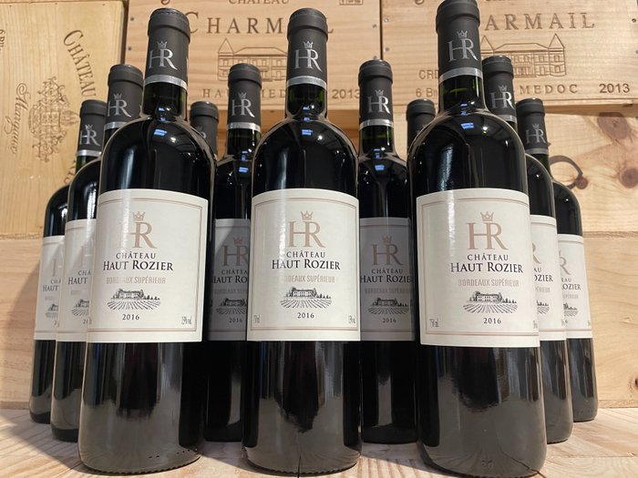 2016 Château Haut Rozier - Bordeaux - 12 Bottiglie (0,75 L)