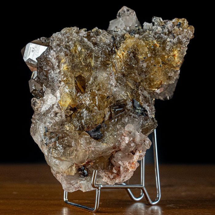 Laadukas luonnollinen rutiloitu kvartsi Kristalli- 1098.48 g