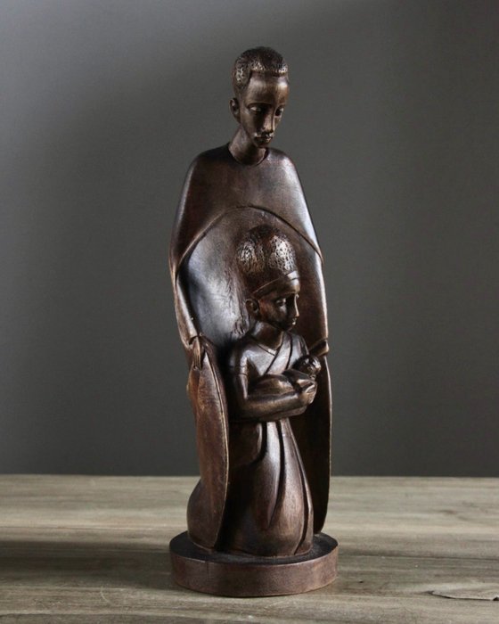 雕刻, Heilige Familie - 25 cm - 木