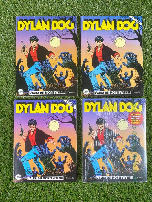 Dylan Dog n. 1 (L'Alba dei Morti Viventi) - Originale / Ristampa / Seconda Ri / Ed. 35 Anni - 4 Album - Prima edizione - 1986