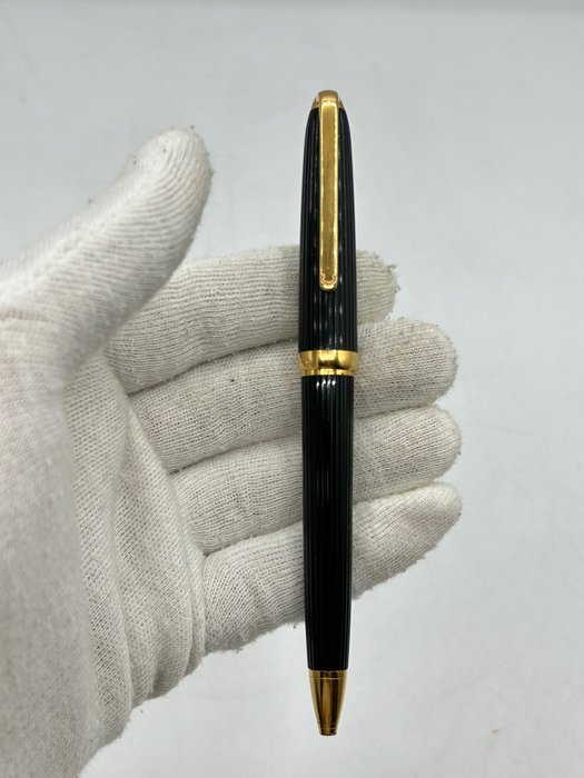 Cartier - louis cartier striped godron composite plaque oro - Ballpoint pen