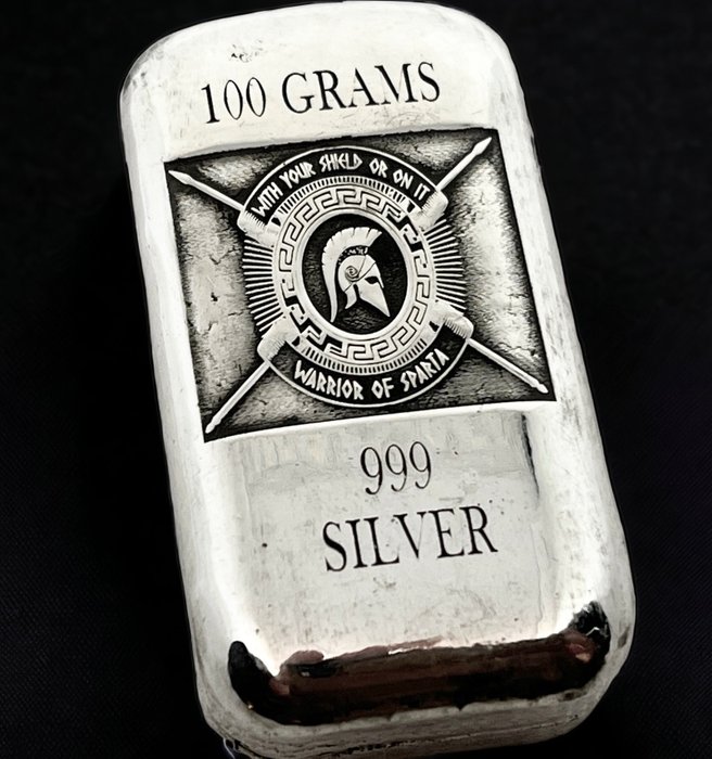 100 grams - Silver .999 - -No Reserve-  (Utan reservationspris)