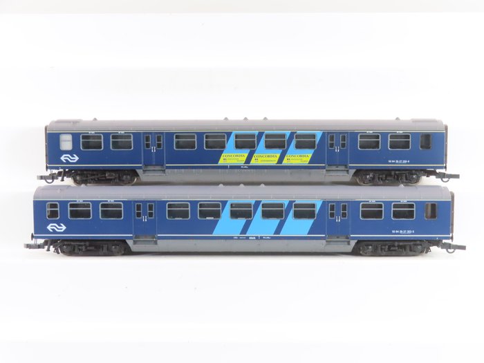 Artitec H0 - 20.154.04/02 - Carro passeggeri - Due carrozze per treni rapidi a 4 assi Piano E, 2ª classe - NS