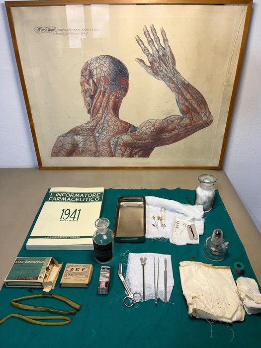 Instrumento médico, Médico caipira: relíquias históricas da clínica das décadas de 40 e 50. - Aço e vidro