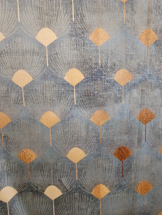Luksuriøst orientalsk art deco-stoff - 300x300 cm - Silkeeffekt, Artmaison kunstnerisk design - Tekstil  - 300 cm - 300 cm