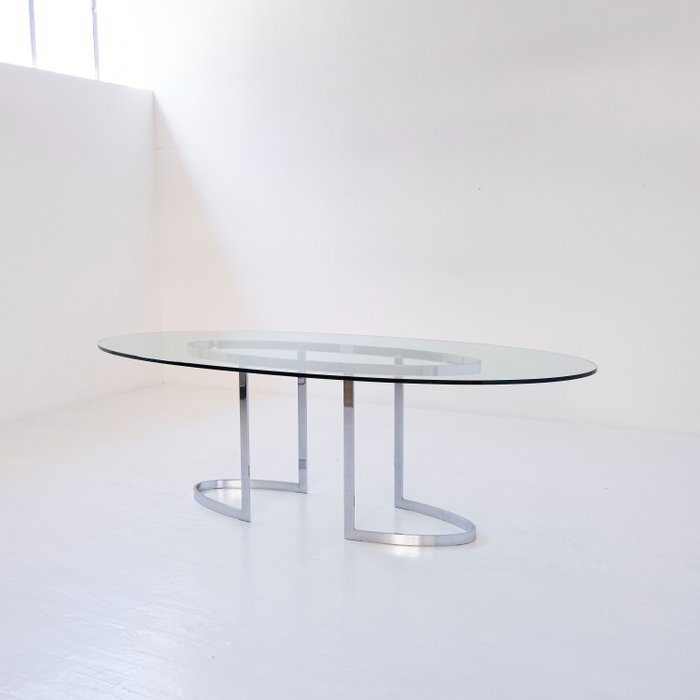 Fratelli Saporiti - Vittorio Introini - Table - P 20 - Glass, Steel