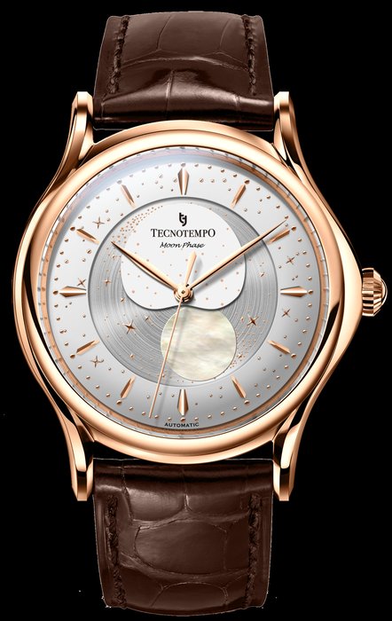 Tecnotempo® - - Automatic "Moon Phase" Special Edition - - TT.50MP.RG (Gold Tone) - 男士 - 2011至今