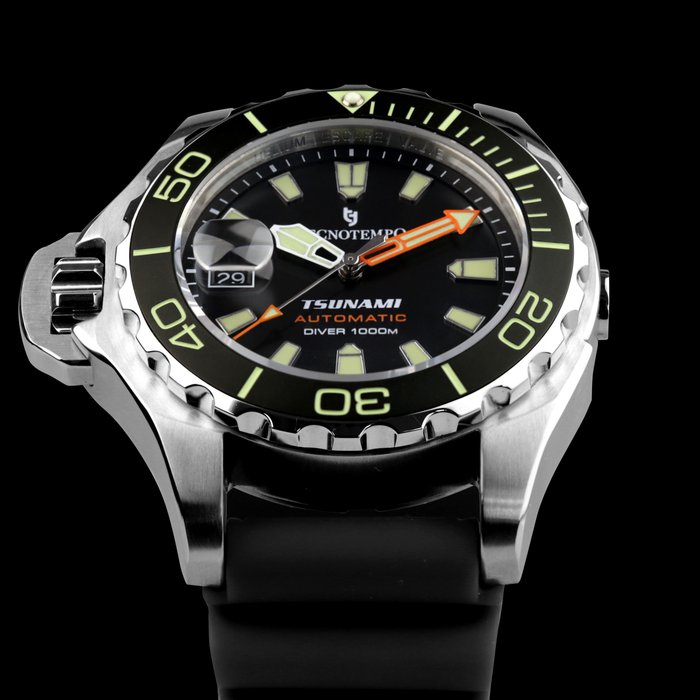 Tecnotempo® - Automatic Professional Diver 1000M "Tsunami" - Limited Edition - - TT.1000TS.B - Uomo - 2011-presente