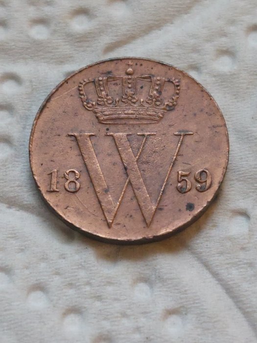 Países Bajos. Willem I (1813-1840). 1/2 Cent 1859