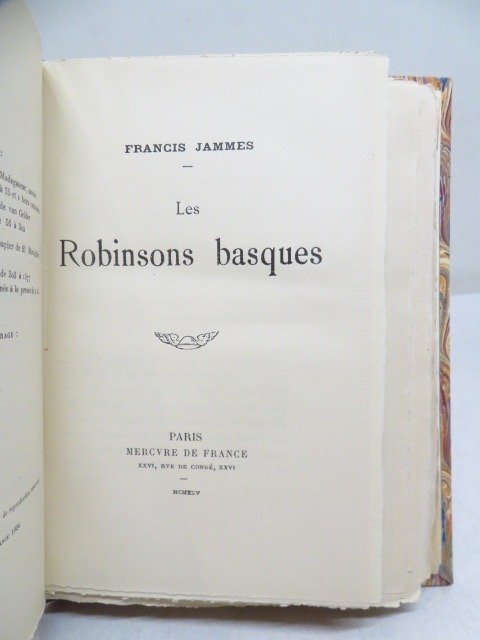 Francis Jammes - Les Robinsons Basques - 1925