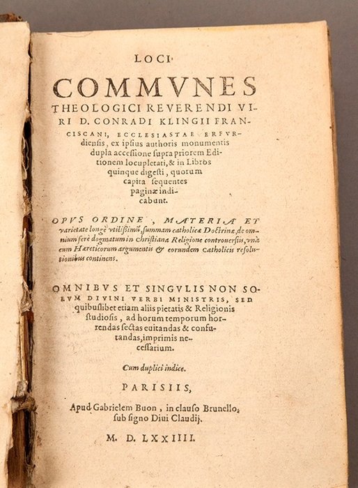 Konrad Klinge - Loci communes theologici - 1574