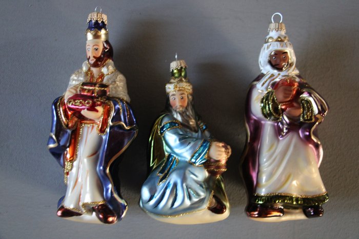 Krebs: de Heilige Drie Koningen - Weihnachtsdekoration Krebs (3) - Glas