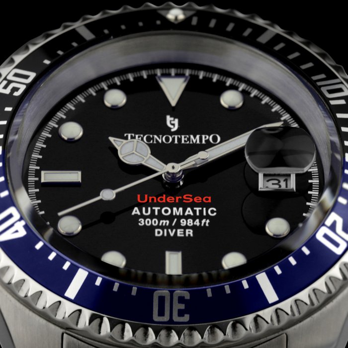 Tecnotempo® - Automatic Diver 300M "UnderSea" - - Bez ceny minimalnej
 - TT.300US.NB (Black/Blue) - Mężczyzna - 2011-obecnie