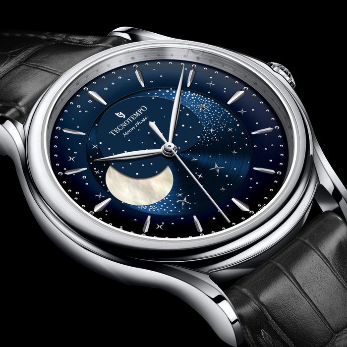 Tecnotempo® - - Automatic "Moon Phase" Special Edition - - TT.50MP.BL (blue dial) - 男士 - 2011至今