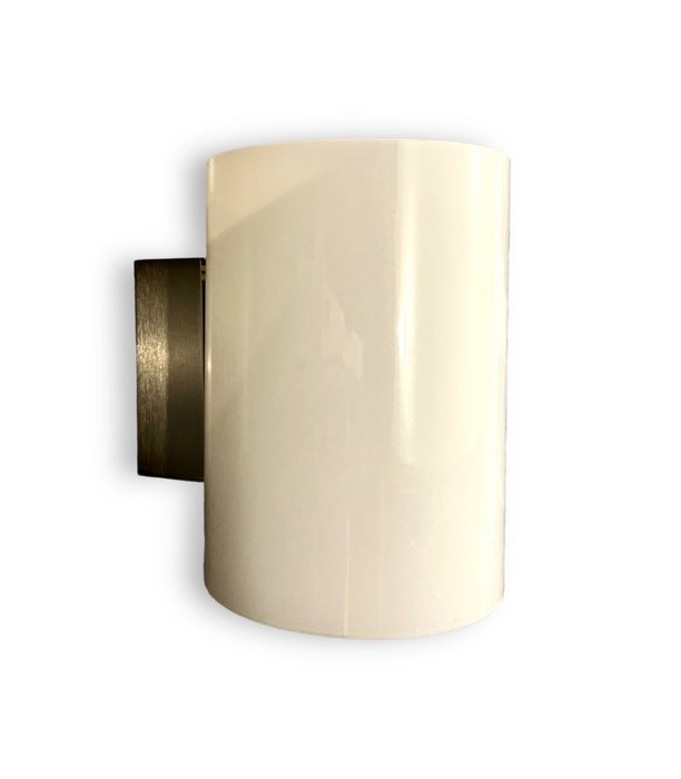 Flaver - Wandlampe - Armonia Small Parete Bianco - poliertes geblasenes Glas – gebürstetes Nickel