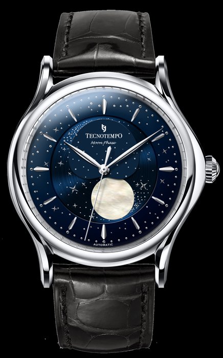 Tecnotempo® - - Automatic "Moon Phase" Special Edition - - TT.50MP.BL (blue dial) - Hombre - 2011 - actualidad