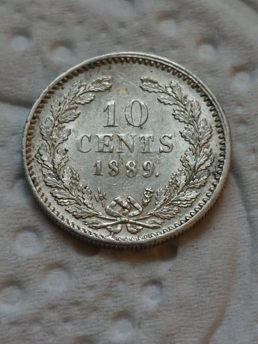 Países Bajos. Willem III (1849-1890). 10 Cents 1889