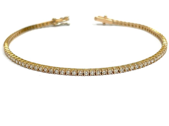 Tennis bracelet Rose gold Diamond  (Natural) 