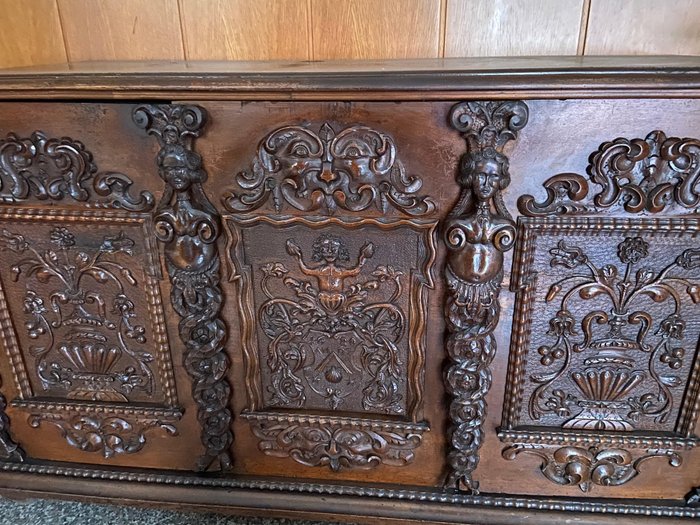 行李箱 - Baroque style - 橡木 - 19世纪下半叶