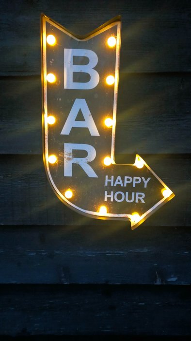 Lighted sign - metal