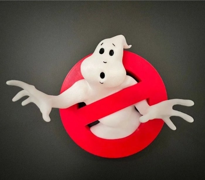 Ghostbusters logo 3dAlta qualità . produzione decorativa artigianale, non del produttore originale - Reclamebord - Plastic