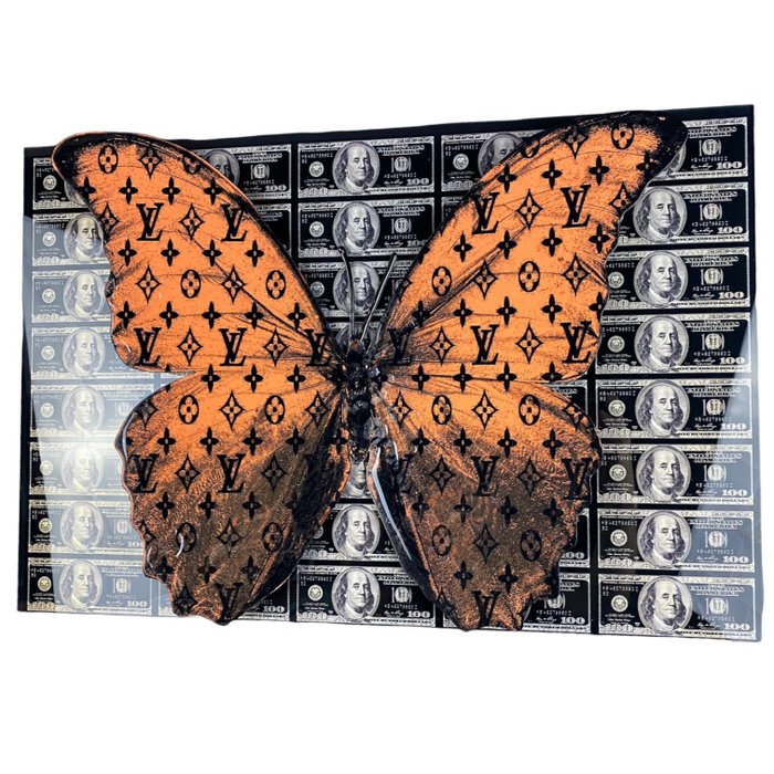 AmsterdamArts - Louis vuitton 3D Black dollar butterfly