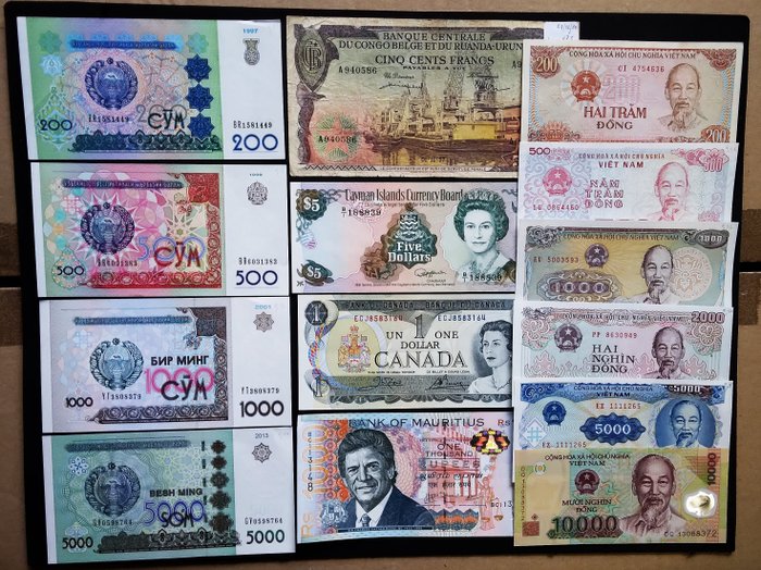 Mondo - 14 banconote - anni vari