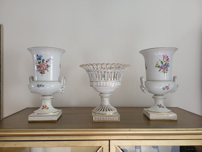 Carl Thieme - Potschappel Dresden - Vases (3) - Porcelain