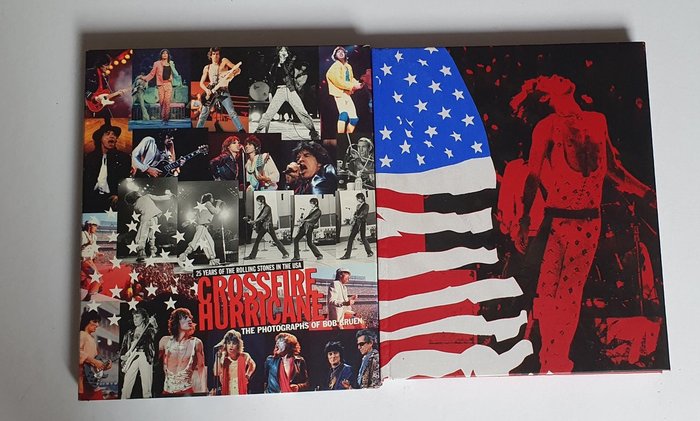 The Rolling Stones - Crossfire Hurricane - Book - Signed by Bob Gruen - Genesis - Book - 1997 - Nummereret