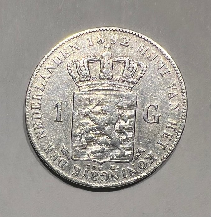 Paesi Bassi. Wilhelmina (1890-1948). 1 Gulden 1892
