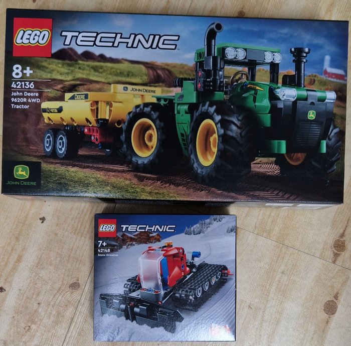 Lego - Technik - 42136 & 42148 - John Deere 9620R 4wd Tractor & Sneeuw schuiver - 2020 und ff. - Niederlande