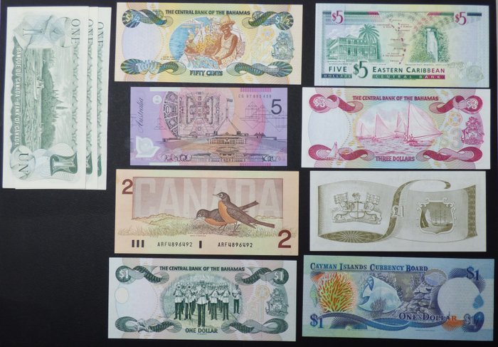 wereld – 11 banknotes – all with QEII – Various dates